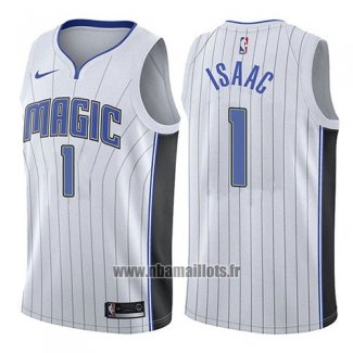 Maillot Orlando Magic Jonathan Isaac No 1 Association 2017-18 Blanc