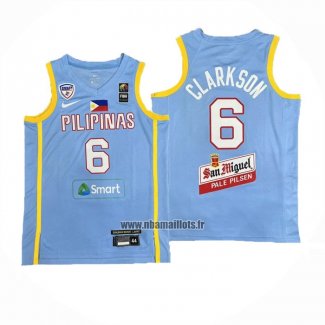 Maillot Philippine Jordan Clarkson NO 6 Jeux Olympiques 2024 Bleu