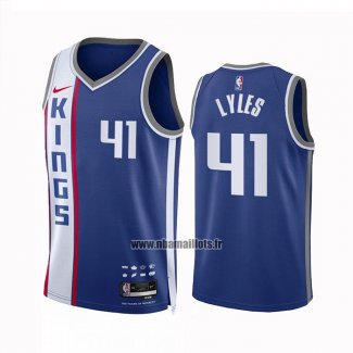 Maillot Sacramento Kings Trey Lyles NO 41 Ville 2023-24 Bleu