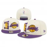 Casquette Los Angeles Lakers 2022 NBA Draft 9FIFTY Snapback Creme