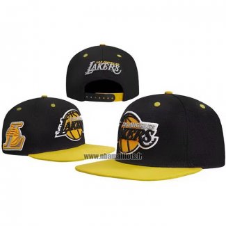 Casquette Los Angeles Lakers Sneaker Hook Snapback Jaune Noir