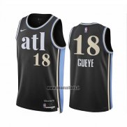 Maillot Atlanta Hawks Mouhamed Gueye NO 18 Ville 2023-24 Noir