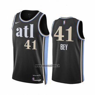 Maillot Atlanta Hawks Saddiq Bey NO 41 Ville 2023-24 Noir