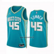 Maillot Charlotte Hornets Edmond Sumner NO 45 Ville 2023-24 Vert