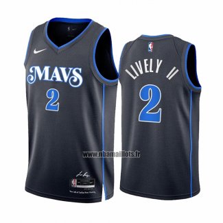 Maillot Dallas Mavericks Dereck Lively II NO 2 Ville 2023-24 Bleu