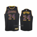 Maillot Enfant Los Angeles Lakers Kobe Bryant NO 24 Earned 2021-22 Noir