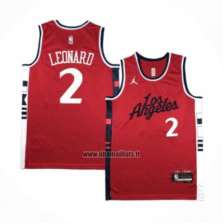 Maillot Los Angeles Clippers Kawhi Leonard NO 2 Statement 2024-25 Rouge