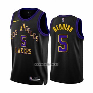 Maillot Los Angeles Lakers Cam Reddish NO 5 Ville 2023-24 Noir