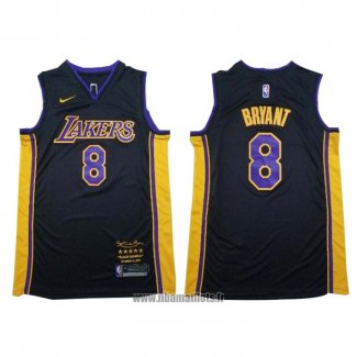 Maillot Los Angeles Lakers Kobe Bryant No 8 Retirement 2018 Noir