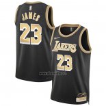 Maillot Los Angeles Lakers LeBron James NO 23 Select Series Or Noir