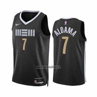 Maillot Memphis Grizzlies Ssanti Aldama NO 7 Ville 2023-24 Noir