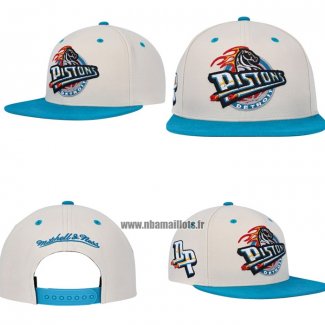 Casquette Detroit Pistons Mitchell & Ness Creme