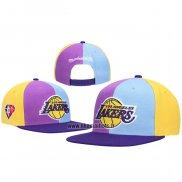 Casquette Los Angeles Lakers Mitchell & Ness Bleu Jaune Volet