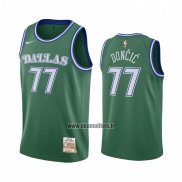 Maillot Dallas Mavericks Luka Doncic NO 77 Mitchell & Ness 2018-19 Vert