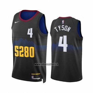 Maillot Denver Nuggets Hunter Tyson NO 4 Ville 2023-24 Noir