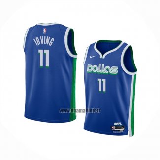 Maillot Enfant Dallas Mavericks Kyrie Irving NO 11 Ville 2022-23 Bleu