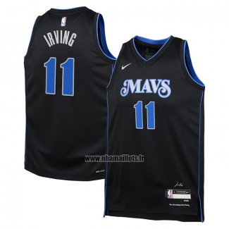 Maillot Enfant Dallas Mavericks Kyrie Irving NO 11 Ville 2023-24 Bleu