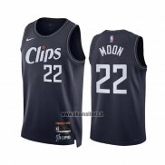 Maillot Los Angeles Clippers Xavier Moon NO 22 Ville 2023-24 Bleu