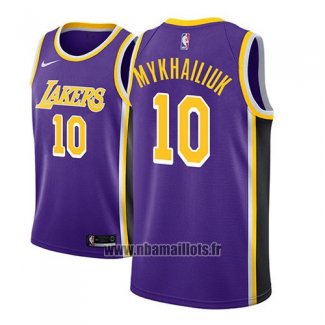 Maillot Los Angeles Lakers Sviatoslav Mykhailiuk No 10 Statement 2018-19 Volet