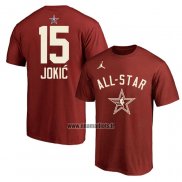 Maillot Manche Courte All Star 2024 Nikola Jokic Rouge