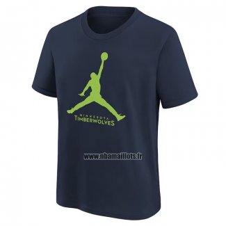 Maillot Manche Courte Minnesota Timberwolves Essential Jumpman Bleu