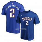 Maillot Manche Courte Oklahoma City Thunder Shai Gilgeous-Alexander Bleu