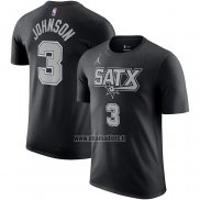 Maillot Manche Courte San Antonio Spurs Keldon Johnson Statement 2022-23 Noir