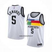 Maillot Minnesota Timberwolves Anthony Edwards NO 5 Ville 2022-23 Blanc