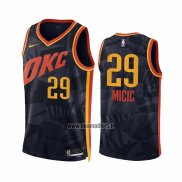 Maillot Oklahoma City Thunder Vasilije Micic NO 29 Ville 2023-24 Noir