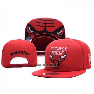 Casquette Chicago Bulls Mitchell & Ness Rouge2