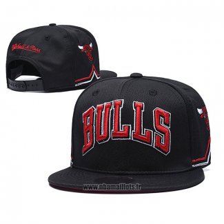 Casquette Chicago Bulls Noir Rouge3