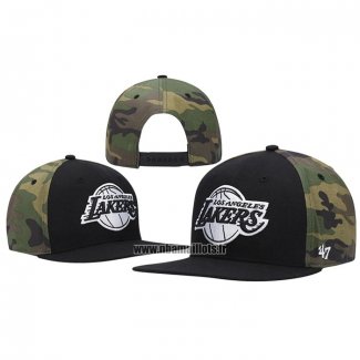 Casquette Los Angeles Lakers '47 Bramble Captain Snapback Camuflaje Noir