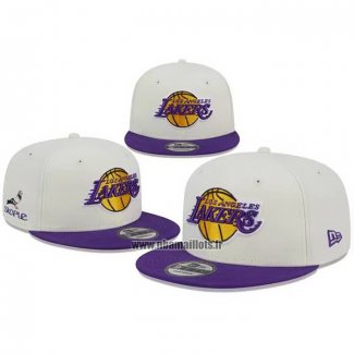 Casquette Los Angeles Lakers Staple Creme Volet