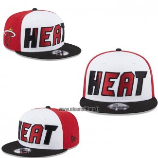 Casquette Miami Heat 9FIFTY Snapback Blanc Noir Rouge