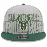 Casquette Milwaukee Bucks 2023 NBA Draft 9FIFTY Snapback Gris Vert