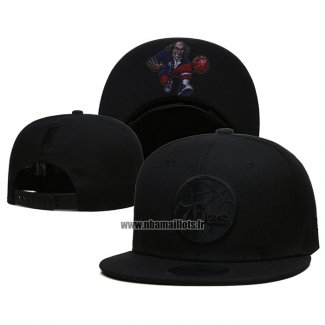 Casquette Philadelphia 76ers Black On Black 9FIFTY Snapback Noir