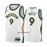 Maillot Boston Celtics Derrick White NO 9 Ville 2023-24 Blanc