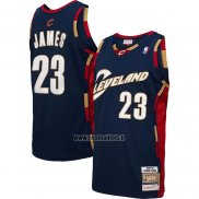 Maillot Enfant Cleveland Cavaliers LeBron James NO 23 Mitchell & Ness 2008-09 Bleu