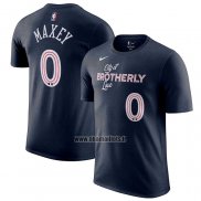 Maillot Manche Courte Philadelphia 76ers Tyrese Maxey Ville 2023-24 Bleu