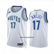 Maillot Minnesota Timberwolves Vit Krejci NO 17 Classic 2023-24 Blanc