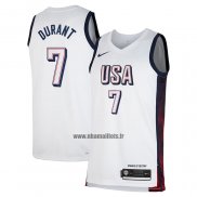 Maillot USA 2024 Kevin Durant NO 7 Blanc