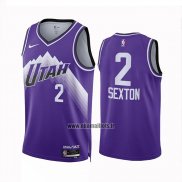 Maillot Utah Jazz Collin Sexton NO 2 Ville 2023-24 Volet