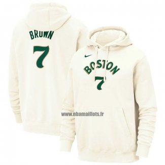 Veste a Capuche Boston Celtics Jaylen Brown Ville 2023-24 Creme