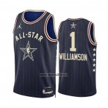 Maillot All Star 2024 New Orleans Pelicans Zion Williamson NO 1 Bleu