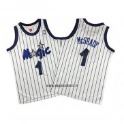 Maillot Enfant Orlando Magic Tracy McGrady NO 1 Mitchell & Ness 2003-04 Blanc