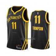 Maillot Golden State Warriors Klay Thompson NO 11 Ville 2023-24 Noir