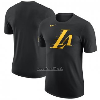 Maillot Manche Courte Los Angeles Lakers Ville 2023-24 Noir