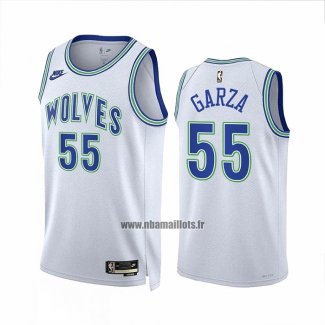 Maillot Minnesota Timberwolves Luka Garza NO 55 Classic 2023-24 Blanc