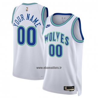 Maillot Minnesota Timberwolves Personnalise Classic 2023-24 Blanc