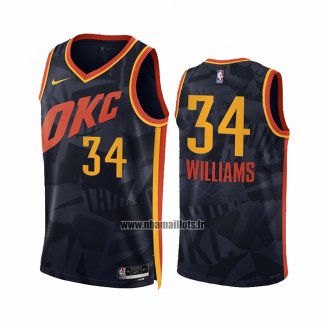 Maillot Oklahoma City Thunder Kenrich Williams NO 34 Ville 2023-24 Noir